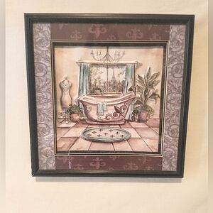 Vintage Wall Art - Shadowbox Antique Bathroom Scene